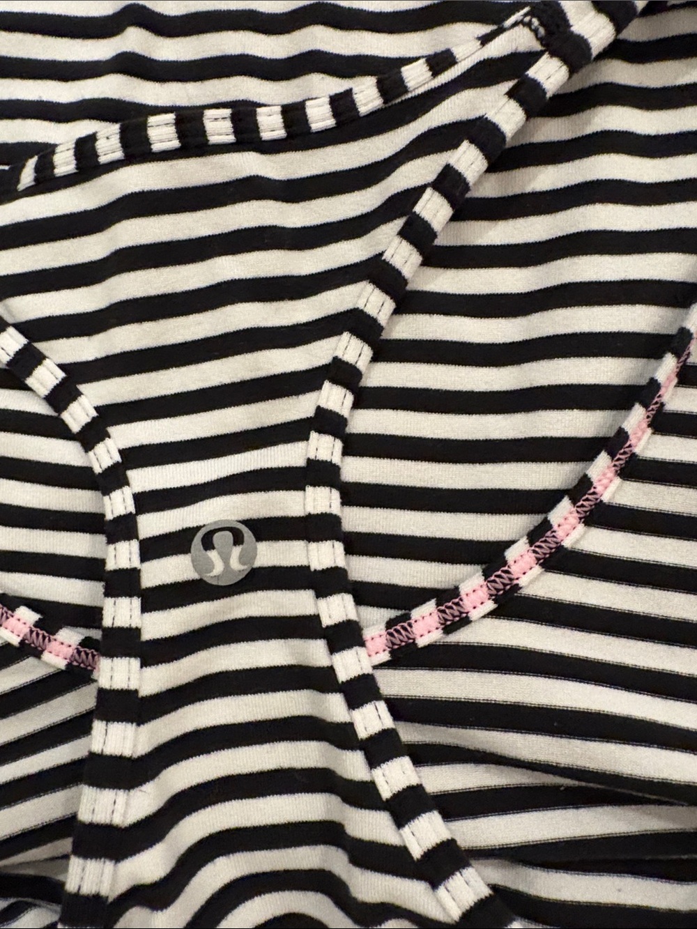 lululemon athletica Black and White Striped Racerback Tank - Picture 3 of 3